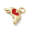 Brass Enamel Pendants KK-P338-24G-01-2