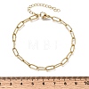 4MM 304 Stainless Steel Textured Paperclip Chain Bracelets for Man and Women SA-CBAB767-11G-5