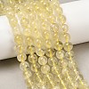 Natural Lemon Quartz(Heated)  Beads Strands G-P596-8mm-01-1