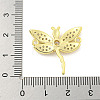 Rack Plating Brass Pave Clear Cubic Zirconia Dragonfly Connector Charms KK-P270-19G-3