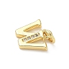 Brass Micro Pave Cubic Zirconia Charms KK-I382-03G-W-2