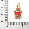 Brass Enamel Pendants KK-H523-04B-G-3