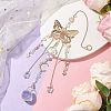 Stainless Steel Butterfly Pendant Decorations HJEW-JM02041-2