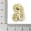 Rack Plating Brass Micro Pave Clear Cubic Zirconia Pendants X-KK-R163-05R-G-3