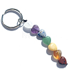 7 Chakra Gemstone Keychains CHAK-PW0001-042C-1