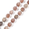 Natural Multi-Moonstone Beads Strands G-O201B-125F-2