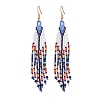 Handmade Glass Seed Beads Arrow Dangle Earrings EJEW-MZ00539-04-2