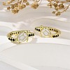 Brass Micro Pave Cubic Zirconia Hoop Earrings EJEW-C136-01B-02-2