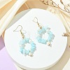 Natural White Jade Beaded Dangle Earrings EJEW-JE07215-02-1