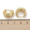 Hollow Triangle Brass Micro Pave Clear Cubic Zirconia Hoop Earring EJEW-M082-12G-3
