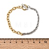 Two Tone 304 Stainless Steel Cable Chain & Rope Chain Bracelets for Women BJEW-G786-01GP-01-5