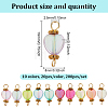 200Pcs 10 Colors Transparent Acrylic Pendants PALLOY-GO00013-2