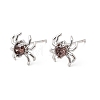 Spider Brass Micro Pave Cubic Zirconia Stud Earrings EJEW-L306-04P-02-4