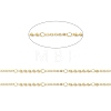 Brass Round Beaded Link Chains CHC-M025-20G-2