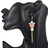 Alloy Enamel Dangle Earrings EJEW-JE07227-2