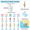 60Pcs 15 Styles Alloy and Enamel Big Pendants FIND-TA0010-95-4