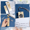 Fingerinspire 4Pcs 2 Style Brass Rectangle Bookmark with Tassel for Student Teacher Book Lovers KK-FG0001-14-4