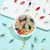 140Pcs 7 Colors Handmade Gold Sand Lampwork Beads LAMP-SZ0001-56-3