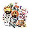 50Pcs Halloween Paper Self-Adhesive Picture Stickers STIC-C010-27-2