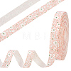 Flower Cotton Ribbon OCOR-WH0109-115A-1