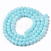Natural Dyed Yellow Jade Gemstone Bead Strands X-G-R271-4mm-Y04-2