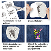 4 Sheets 11.6x8.2 Inch Stick and Stitch Embroidery Patterns DIY-WH0455-047-3