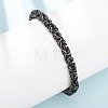 304 Stainless Steel Byzantine Chains Bracelets for Women Men BJEW-C148-05AS-02-1