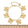 304 Stainless Steel Charm Bracelets for Women BJEW-D359-12G-3