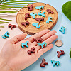 20Pcs 2 Colors Synthetic Turquoise Dyed Horse Beads G-TA0003-18C-6