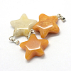 Star Natural Topaz Jade Pendants G-Q367-26-2