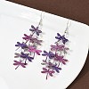 430 Stainless Steel Dragonfly Dangle Earrings EJEW-A137-04P-05-3