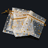 30Pcs Gold Stamping Moon Star Organza Drawstring Gift Bags ABAG-TA0002-21A-4