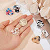 6Pcs 6 Colors Cellulose Acetate Buttons BUTT-HS0001-06-3