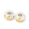 Opaque Resin Rondelle European Beads RESI-Z046-01A-2