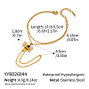 304 Stainless Steel Enamel Yellow Bee Double Layer Hand Chain Ring Bracelets for Women PB5833-6