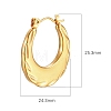 European and American Fashion Cross-border Floral Pattern Stainless Steel Oval Hoop Earrings PW-WG9963E-01-2