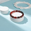 Natural Gemstone Column Beaded Stretch Bracelet BJEW-JB08658-4