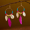 Ring with Leaf Zinc Alloy Acrylic Dangle Earrings FS-WGF3871-02-1