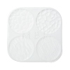 Flat Round with Water Ripple Cup Mat Silicone Molds X-DIY-L065-03-5