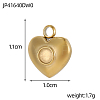 304 Stainless Steel Pendant Cabochon Settings STAS-OY009-10G-2