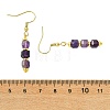 Natural Amethyst Dangle Earrings EJEW-JE07308-02-5