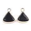 Synthetic Black Stone Pendants G-S344-10A-2