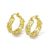 Rack Plating Brass Clear Cubic Zirconia Hoop Earrings for Women EJEW-M213-34G-1