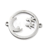 Non-Tarnish 304 Stainless Steel Hollow Connector Charms STAS-P332-09P-1