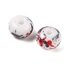 Opaque Spray Painted Glass Beads X1-GLAA-G118-01R-2