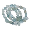 Natural Aquamarine Beads Strands G-L650-B01-01-3