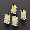 Imitation Bubble Tea/Boba Milk Tea Opaque Resin Pendants RESI-T052-03-2