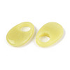 Natural Lemon Jade Large Hole Pendants G-N348-06B-04-2