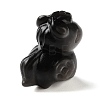 Natural Silver Sheen Obsidian Carved Beads GG-G004-01F-2