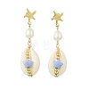 Natural Cultured Freshwater Pearl Stud Dangle Earrings for Women EJEW-JE07276-2